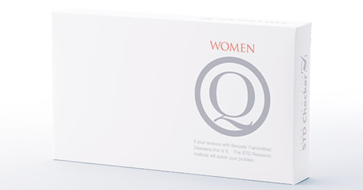 性病検査STDチェッカー タイプＱ女性用の外観パッケージ。医療機器承認番号　22400BZX00500000